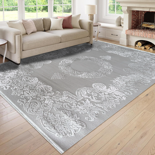 Covor, Sardes, Gri, Living, Dormitor, Elegant - 01234B