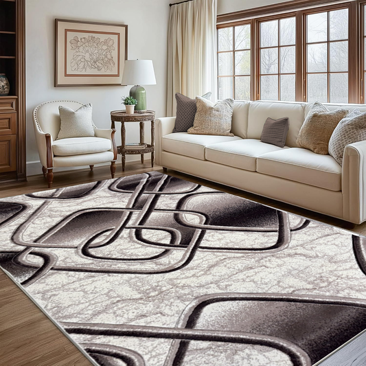 Covor, Polo, Vizon/Crem, Living, Dormitor, Modern - 02710A