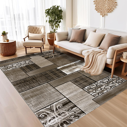 Covor, Marco Exclusive, Bej/Maro, Living, Dormitor, Floral - 01909A