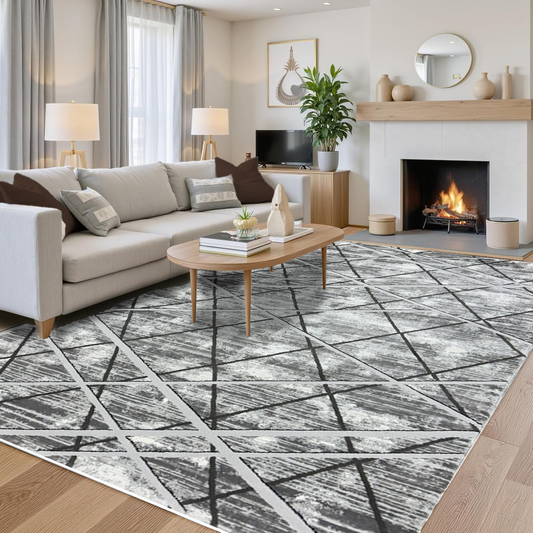 Covor, Zara, Gri, Living, Dormitor, Modern - 02850A