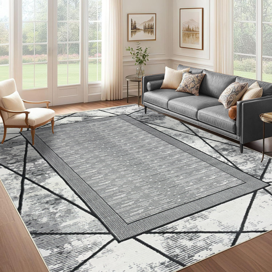 Covor, Safir, Gri, Living, Dormitor, Modern - 02977A