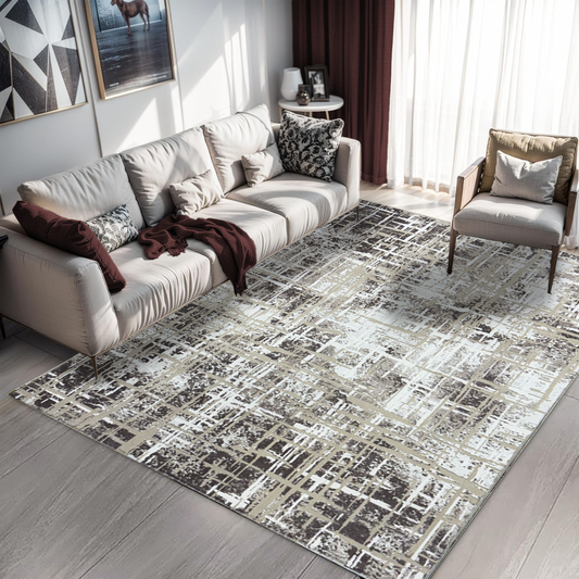 Covor, Safir, Beige/Beige, Living, Dormitor, Modern - 02979A