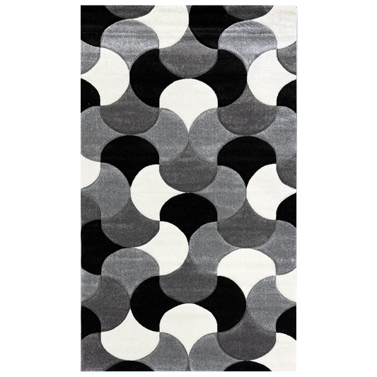 Covor, Camelia, Negru/Gri, Living, Dormitor, Modern - 02501A