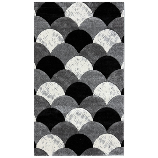 Covor, Camelia, Gri/Negru, Living, Dormitor, Modern - 02502A