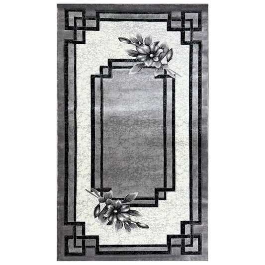 Covor, Polo, Gri/Gri, Living, Dormitor, Floral - 02709A