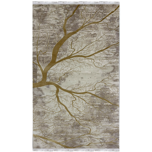 Covor, Queen, Bej/Gold, Living, Dormitor, Modern - 02851A