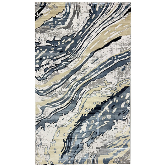 Covor, Palermo, Albastru/Galben, Living, Dormitor, Modern - 2354A