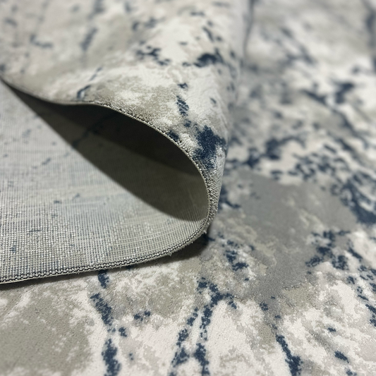 Covor, Defne, Albastru/Crem, Living, Dormitor, Modern - 03405A