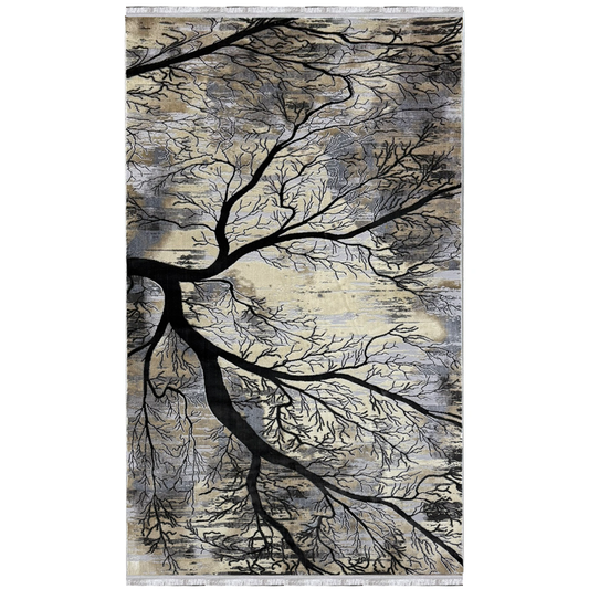 Covor, Queen, Bej/Gri, Living, Dormitor, Modern - 02851A